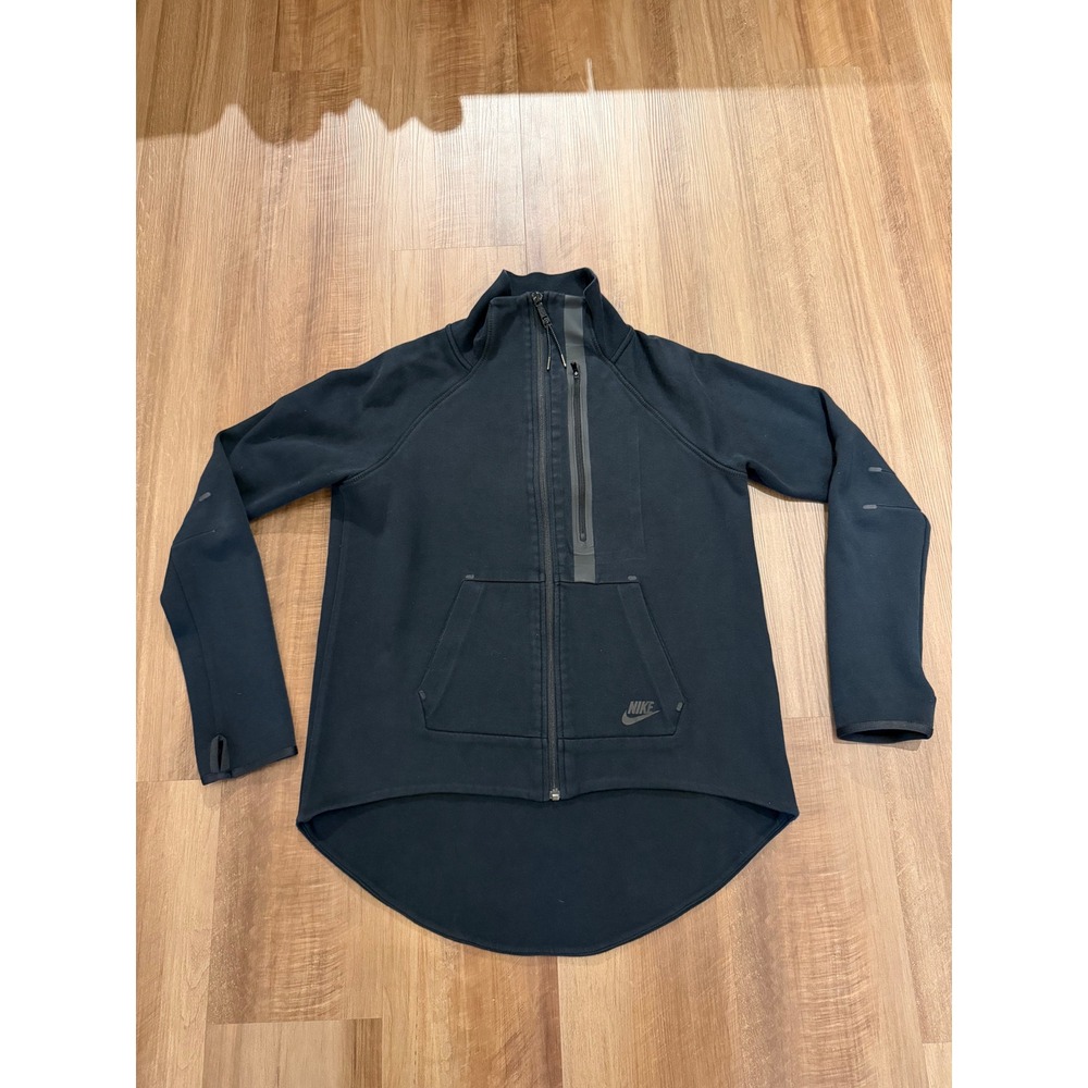 Nike Tech Fleece Butterfly Jacket Women L Black Full Zip 642688-011